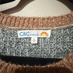 C&C California Women's Knit Sweater - Brown and Gray